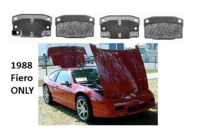 Disc Pads: Fiero Front OR Rear 1988